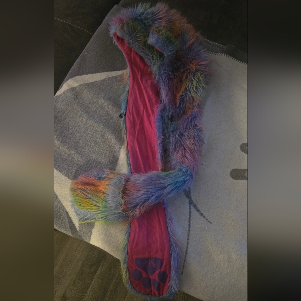 SpiritHoods Multicolor Faux Fur Hood